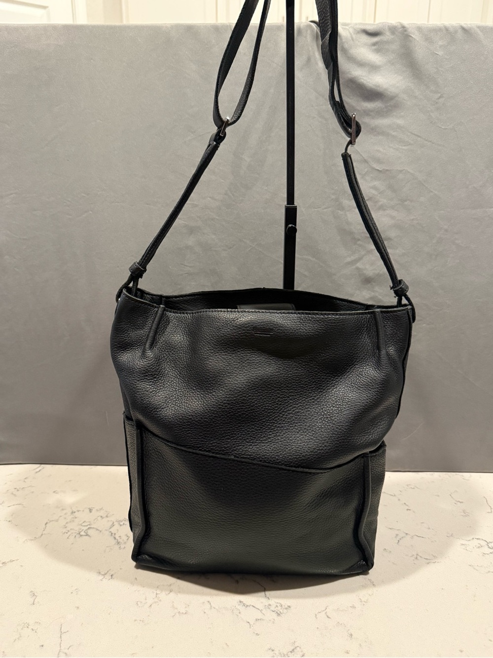 Hammitt Black Pebbled Leather Shoulder Bag